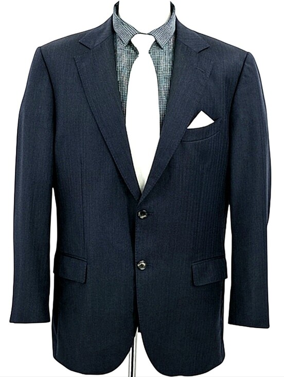 Suitsupply Other - Suitsupply Navy Wool Blazer 46R Italian VBC Fabric Business Wedding Mens